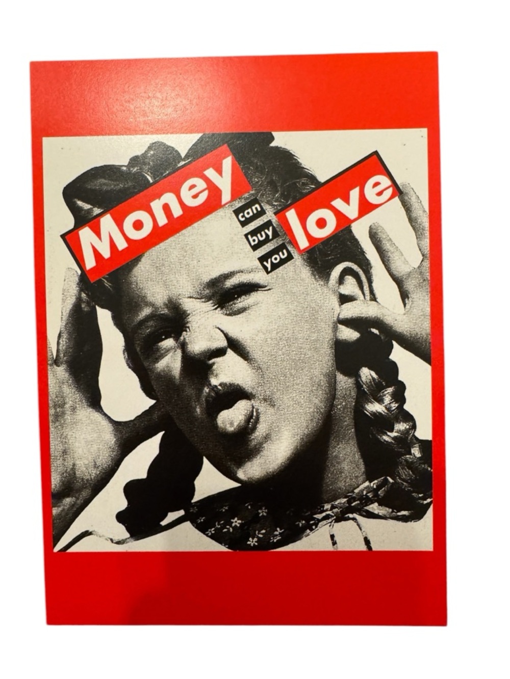 Barbara Kruger: 'Money Can Buy You Love' Photograph Art Postcard